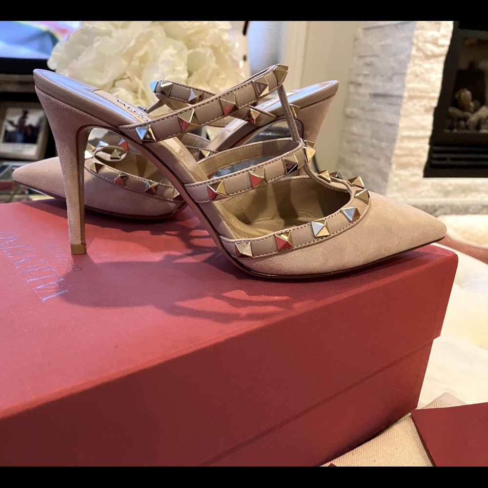 Valentino Rockstud Strappy Mule Stilettos